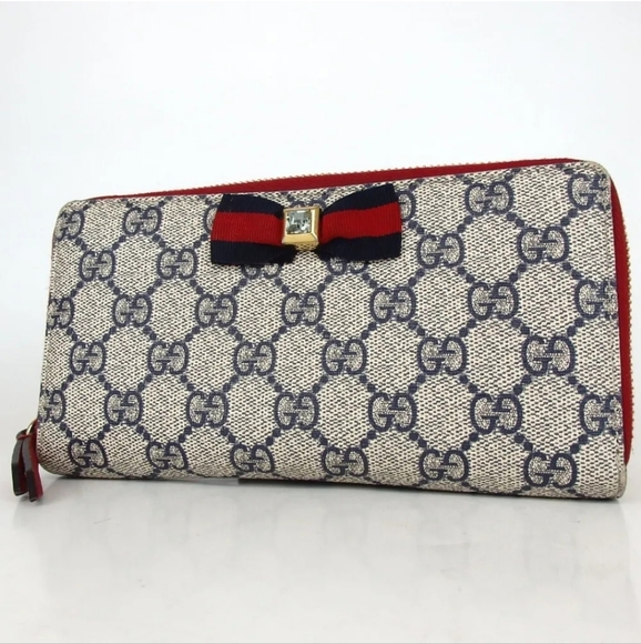 GUCCI SUPREME  WEB RIBBON PURSE/WALLET PVC - Picture 12 of 12